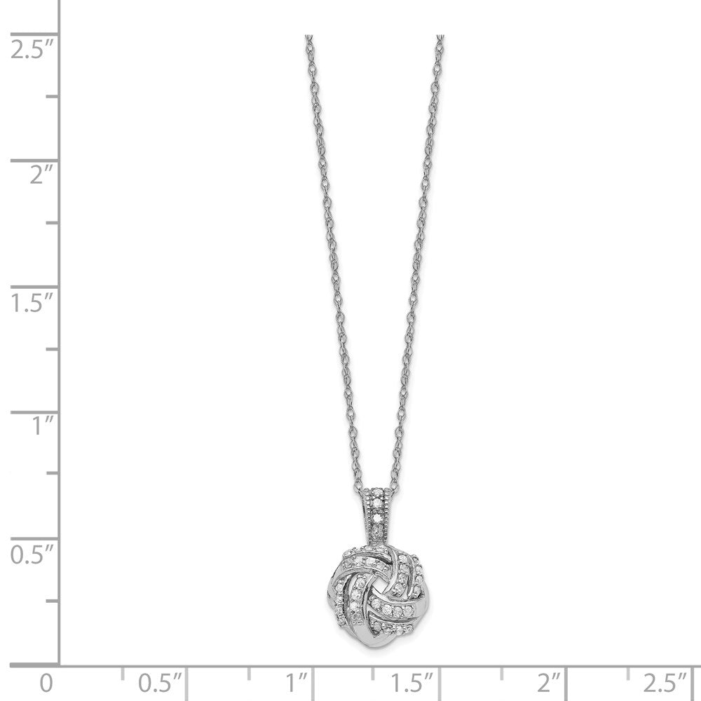 10K Weißgold Tiara Kollektion Weißgold Poliert Diamant Halskette