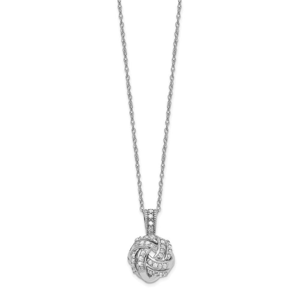 10K Weißgold Tiara Kollektion Weißgold Poliert Diamant Halskette