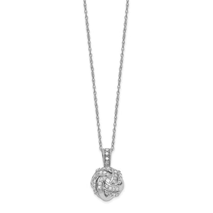 10K Weißgold Tiara Kollektion Weißgold Poliert Diamant Halskette