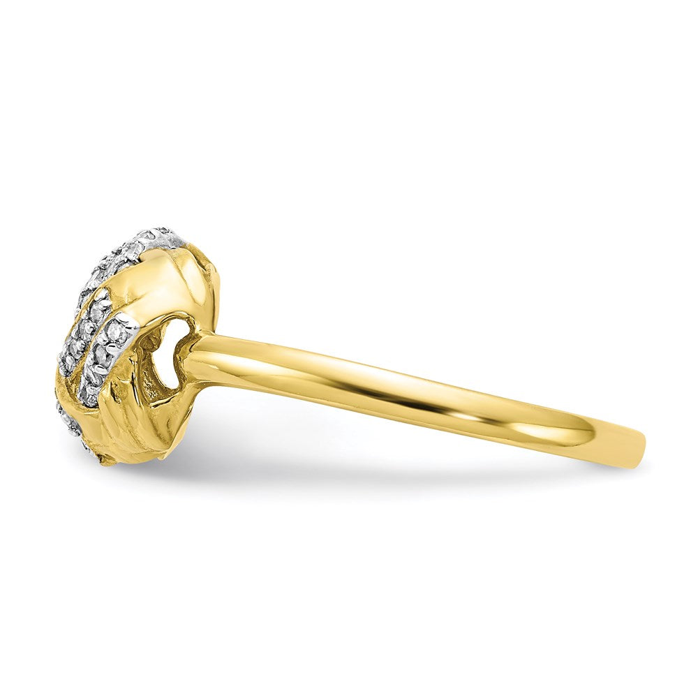 10K Gelbgold Ring „Tiara Collection“ mit poliertem natürlichem Diamant