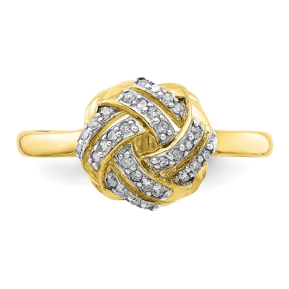 10K Gelbgold Ring „Tiara Collection“ mit poliertem natürlichem Diamant