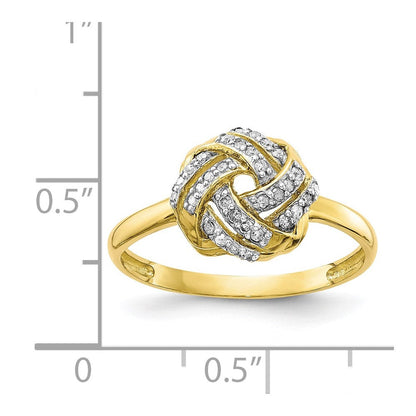 10K Gelbgold Ring „Tiara Collection“ mit poliertem natürlichem Diamant