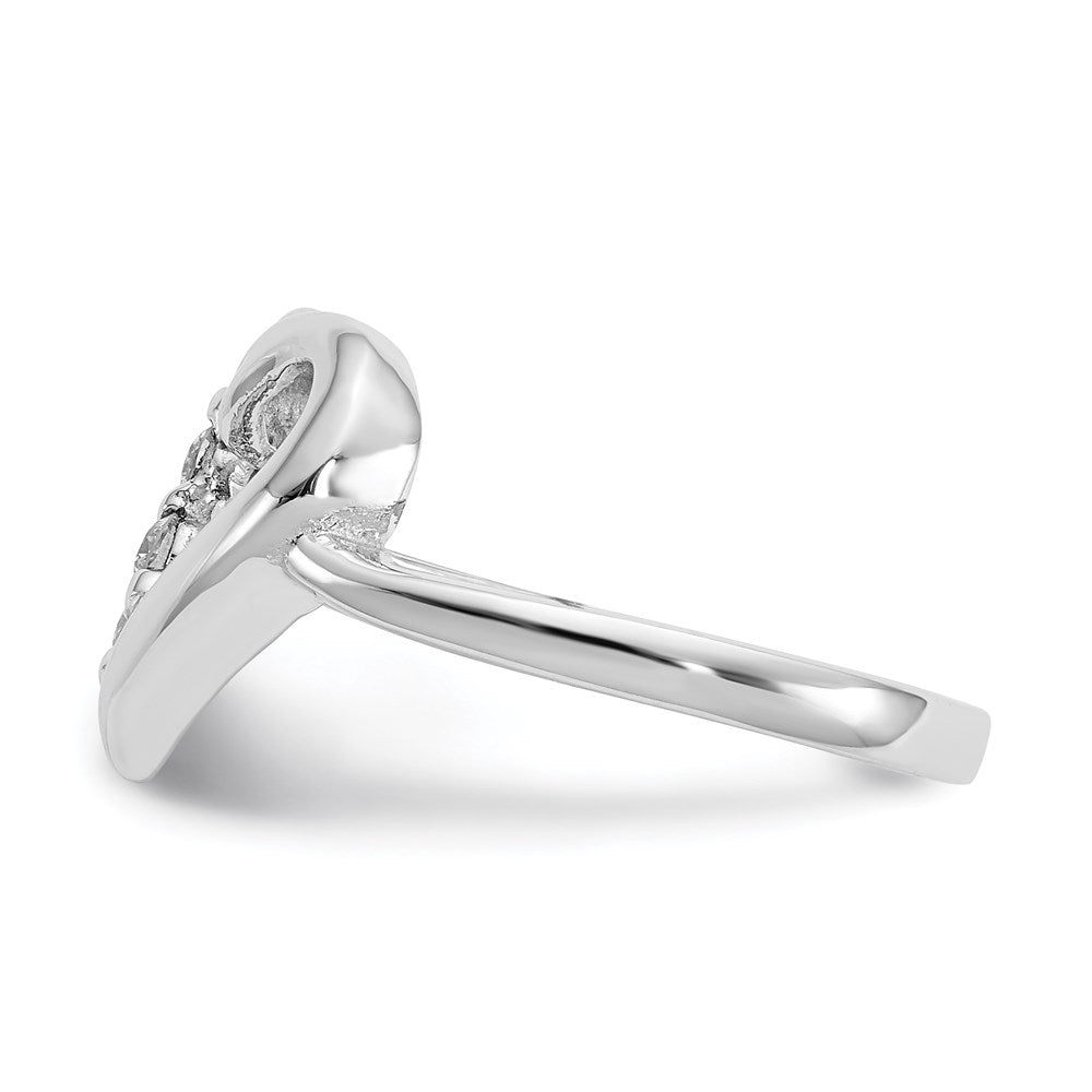 14K Weißgold Ring mit 0,10 ct. echten Diamanten in Herzform