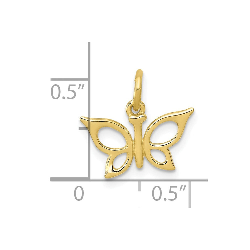 10K Gelbgold Schmetterling Charm