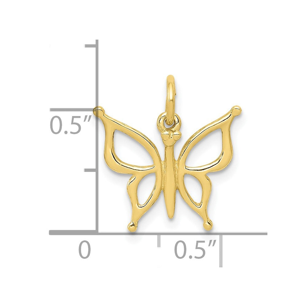 10K Gelbgold Schmetterling Charm