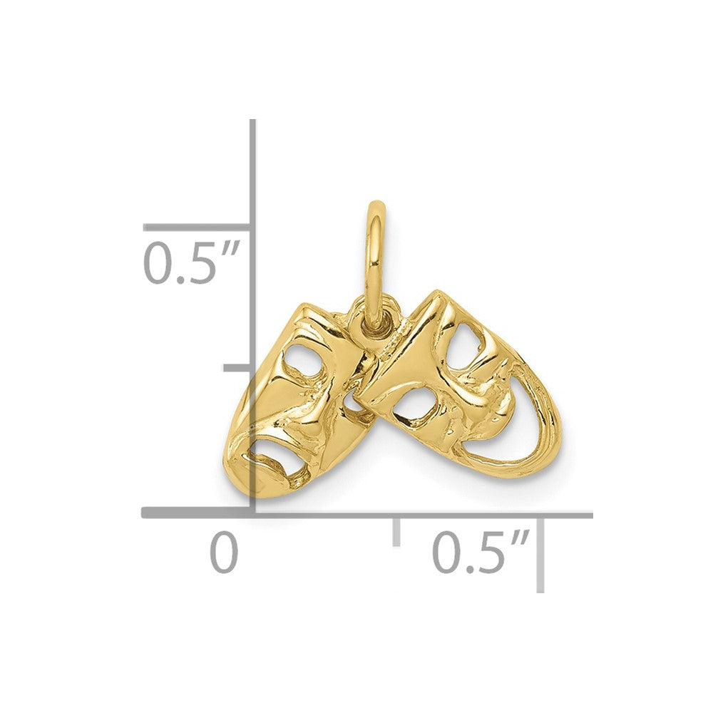 10K Gelbgold Comedy/tragedy Charm