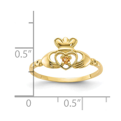 10K Gelbgold Ring mit Citrin-Geburtsstein