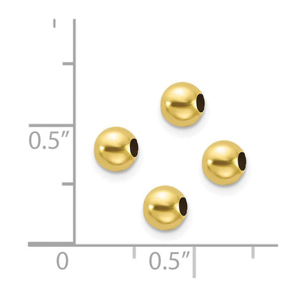 10K Gelbgold Set Of 4, 4mm Spacer Perlen