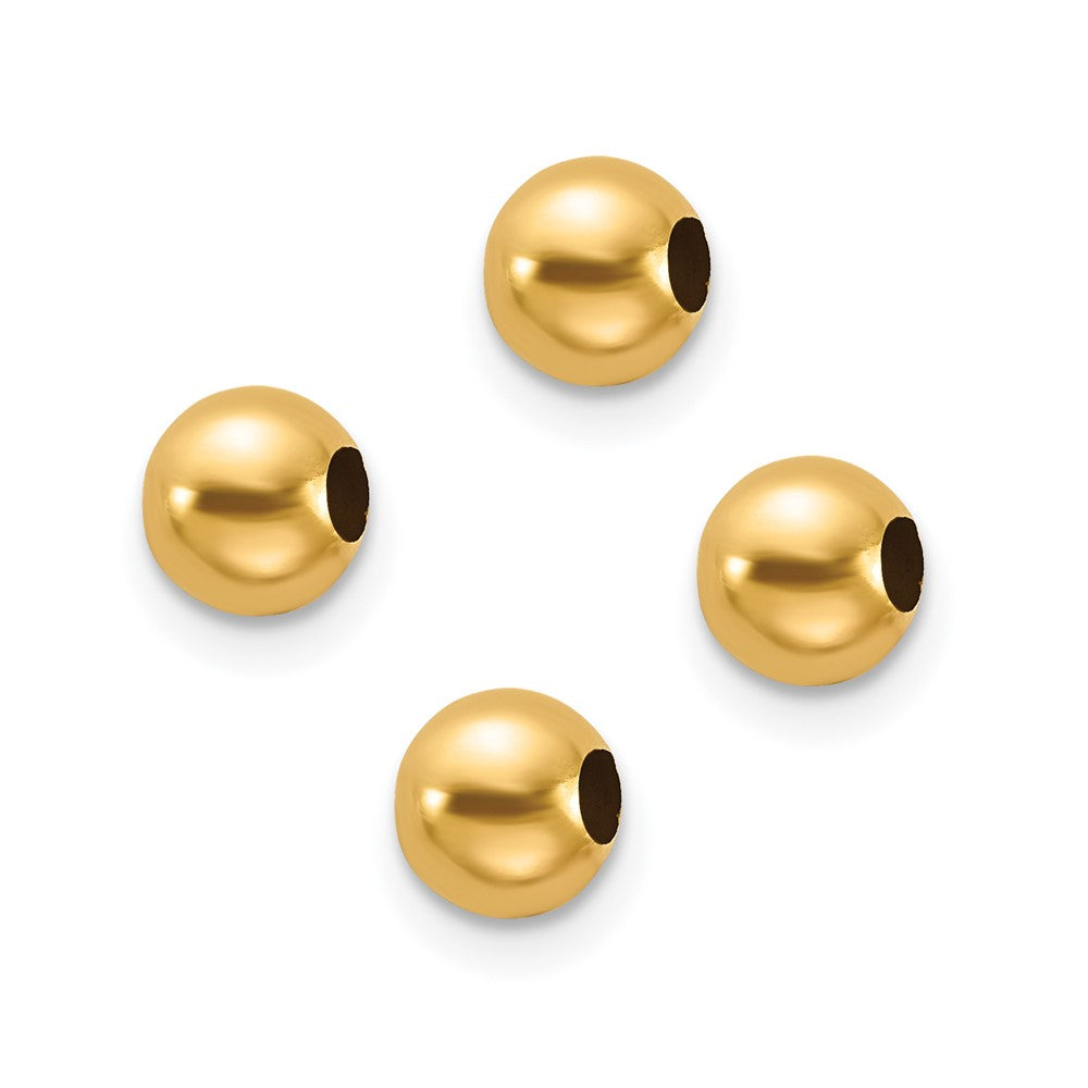 10K Gelbgold Set Of 4, 4mm Spacer Perlen