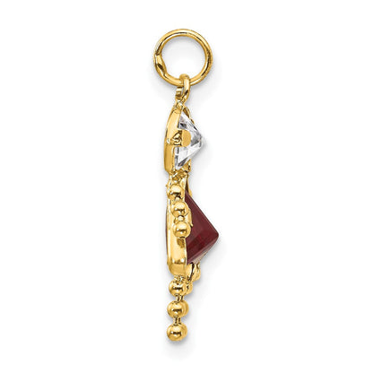 10K Gelbgold January Mädchen Geburtsstein Charm