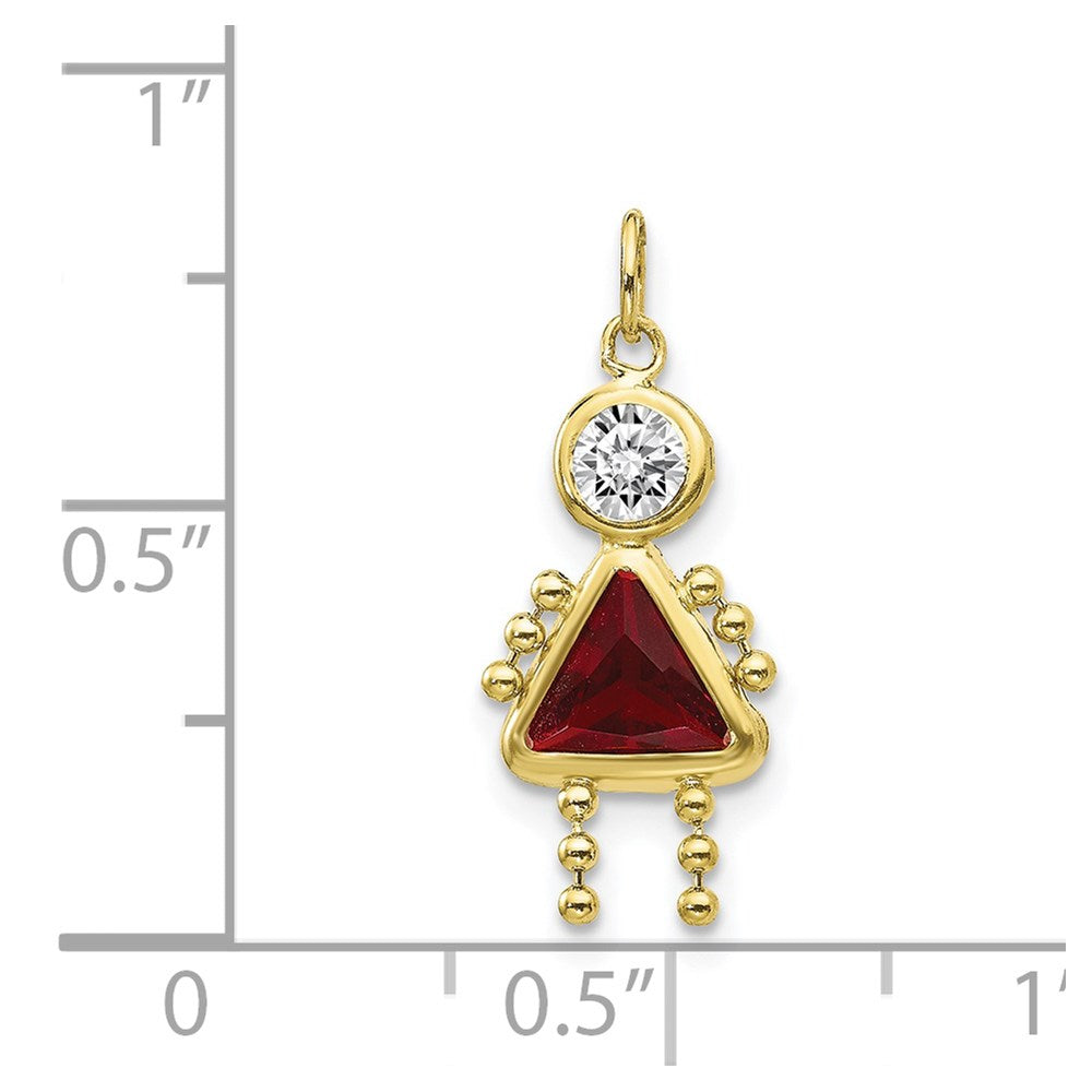10K Gelbgold January Mädchen Geburtsstein Charm