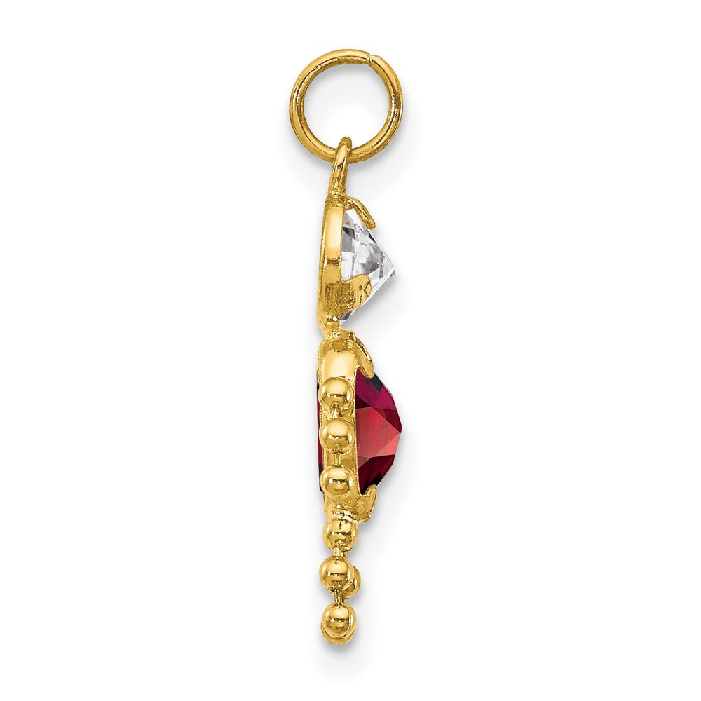 10K Gelbgold January Junge Geburtsstein Charm