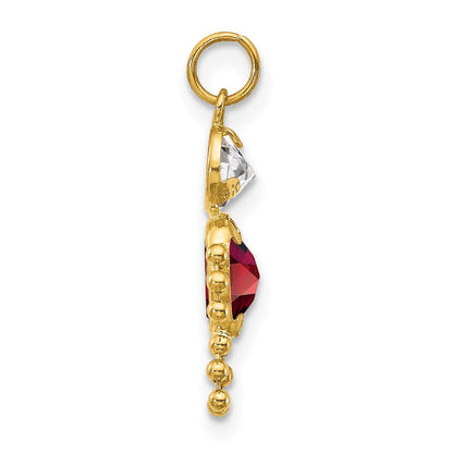 10K Gelbgold January Junge Geburtsstein Charm