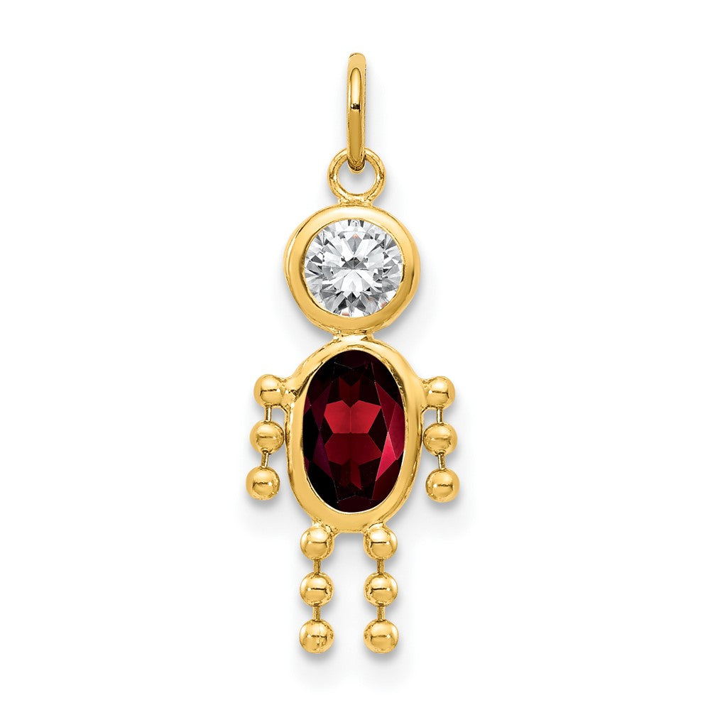 10K Gelbgold January Junge Geburtsstein Charm