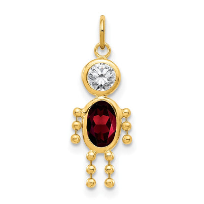 10K Gelbgold January Junge Geburtsstein Charm