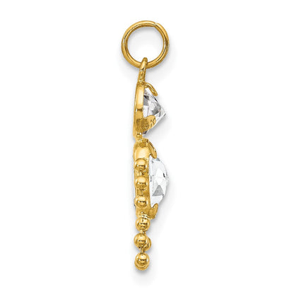 10K Gelbgold April Junge Geburtsstein Charm