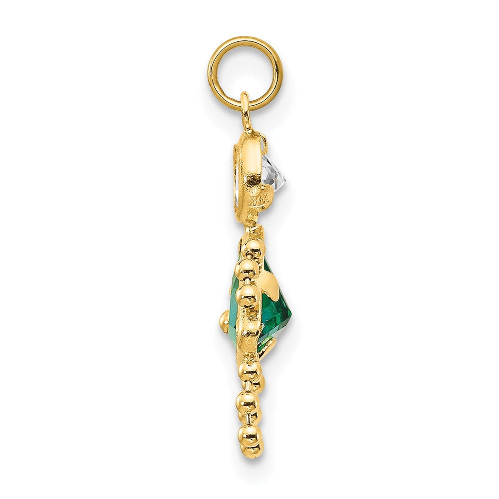 10K Gelbgold May Mädchen Geburtsstein Charm