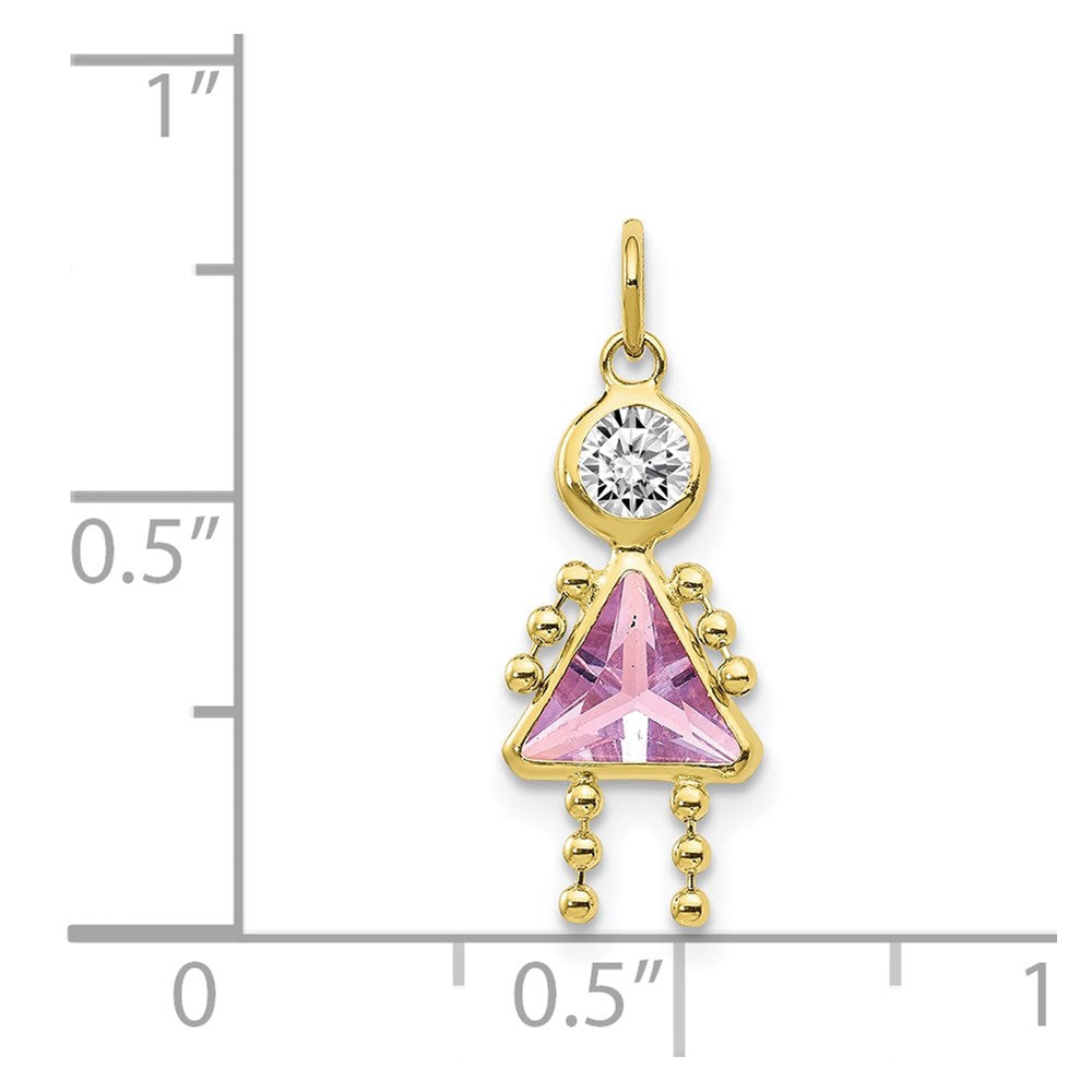 10K Gelbgold June Mädchen Geburtsstein Charm