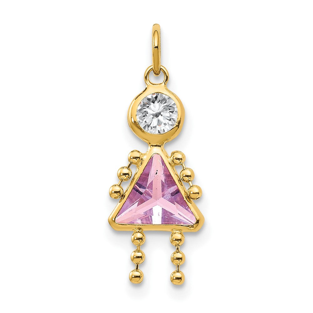 10K Gelbgold June Mädchen Geburtsstein Charm