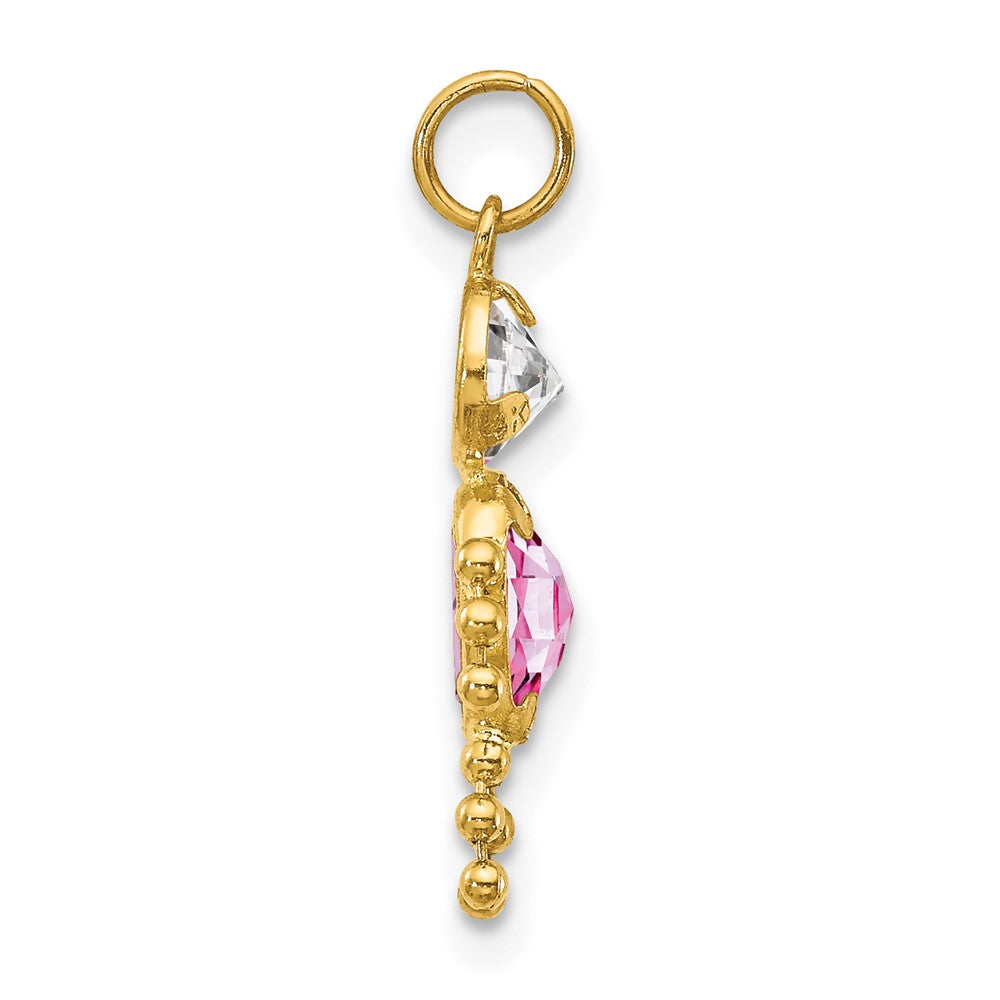 10K Gelbgold June Junge Geburtsstein Charm