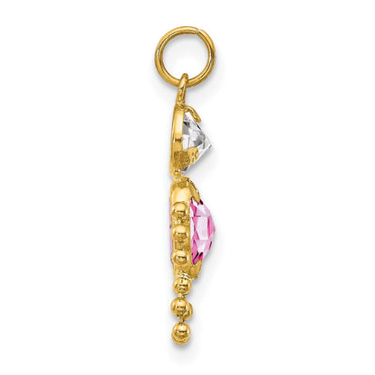 10K Gelbgold June Junge Geburtsstein Charm