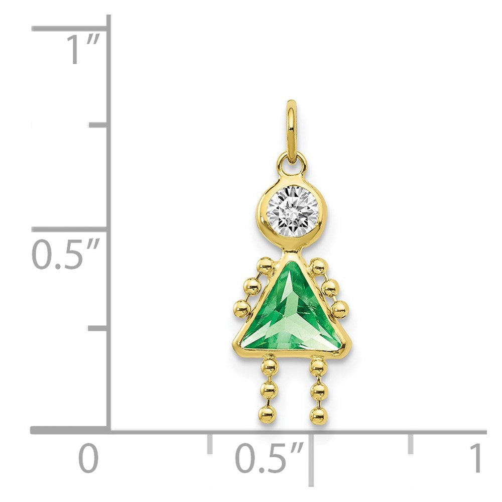 10K Gelbgold August Mädchen Geburtsstein Charm