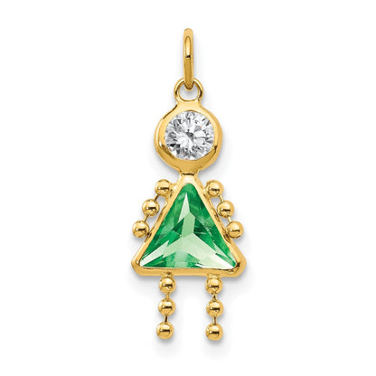 10K Gelbgold August Mädchen Geburtsstein Charm