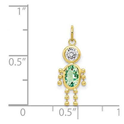 10K Gelbgold August Junge Geburtsstein Charm