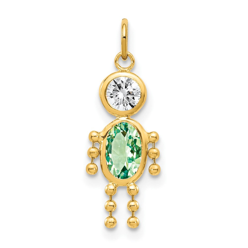 10K Gelbgold August Junge Geburtsstein Charm