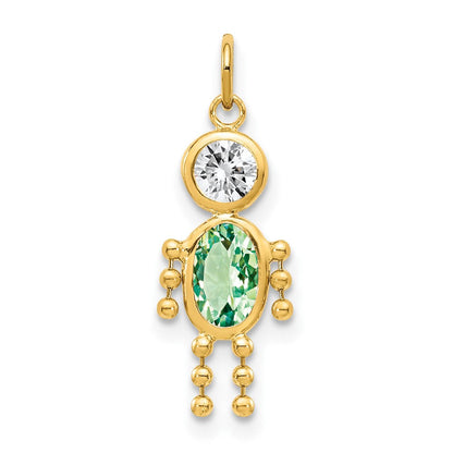 10K Gelbgold August Junge Geburtsstein Charm