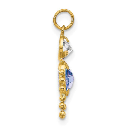 10K Gelbgold September Junge Geburtsstein Charm