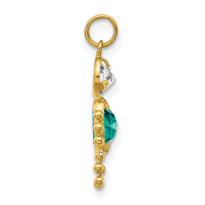 10K Gelbgold December Junge Geburtsstein Charm