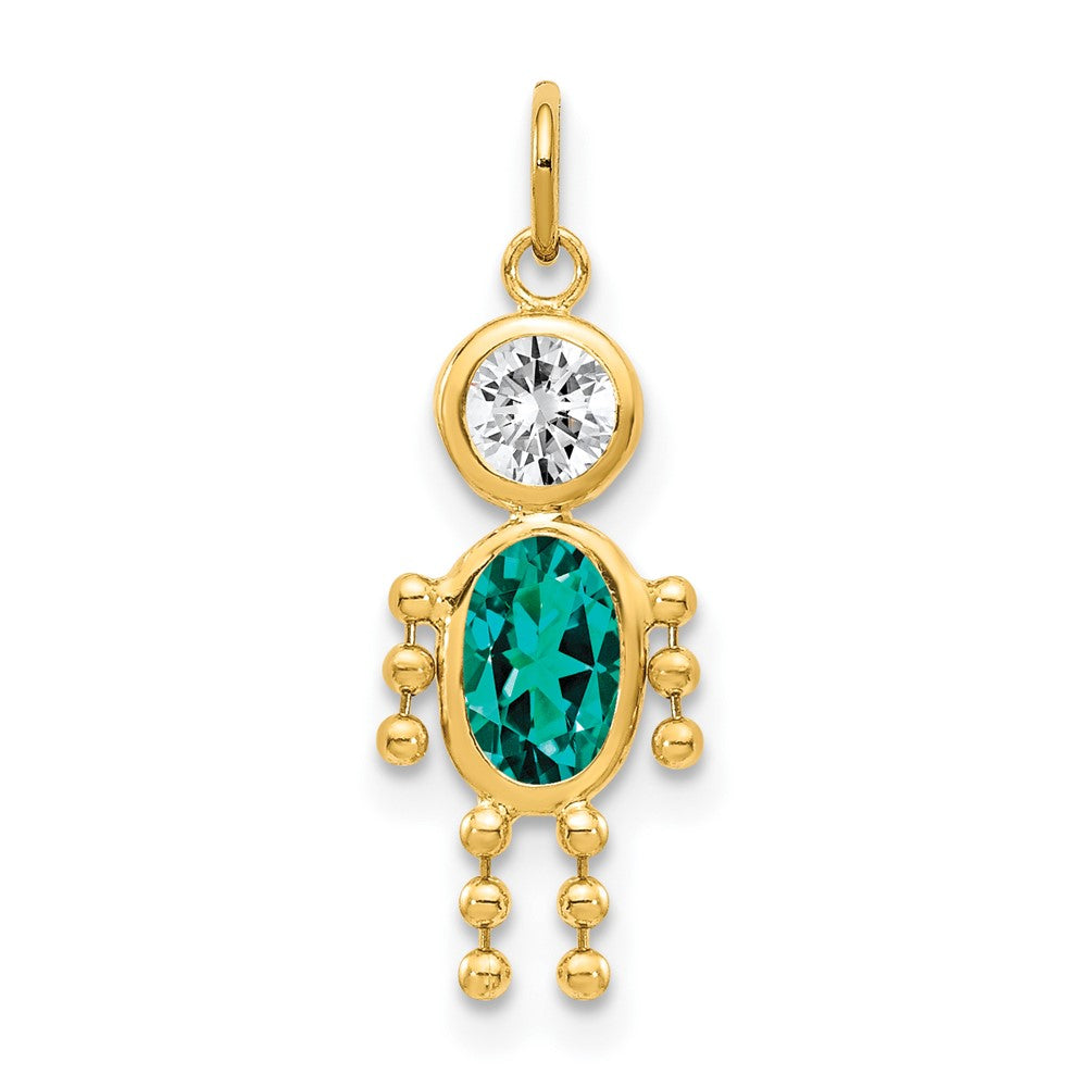 10K Gelbgold December Junge Geburtsstein Charm