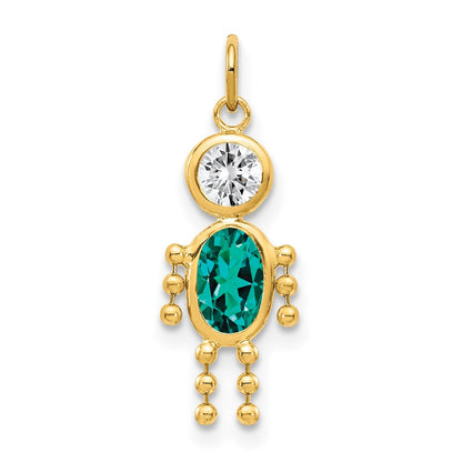 10K Gelbgold December Junge Geburtsstein Charm