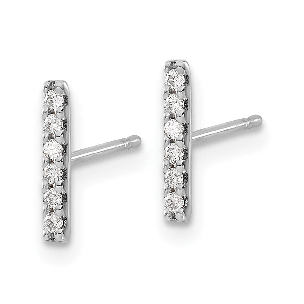 10K Weißgold Diamant Stab Ohrringe