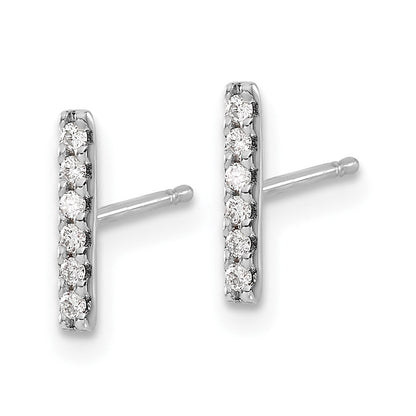 10K Weißgold Diamant Stab Ohrringe