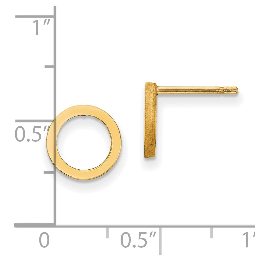 10K Gelbgold Offen Kreis Ohrringe