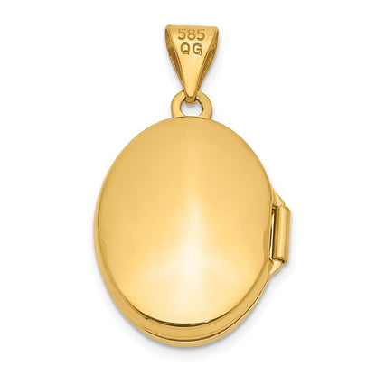10K Gelbgold Poliert Oval Medaillon