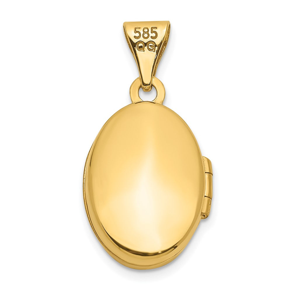 10K Gelbgold 10ky Gekugelt Ranke Design Oval Medaillon