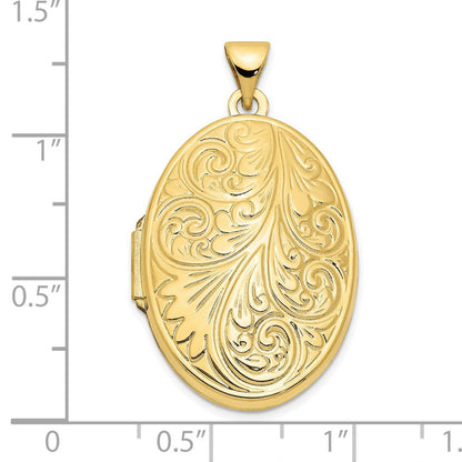 10K Gelbgold Ranke Oval Medaillon