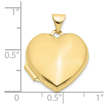 10K Gelbgold Schlicht Herz Medaillon
