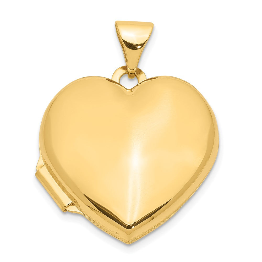 10K Gelbgold Schlicht Herz Medaillon