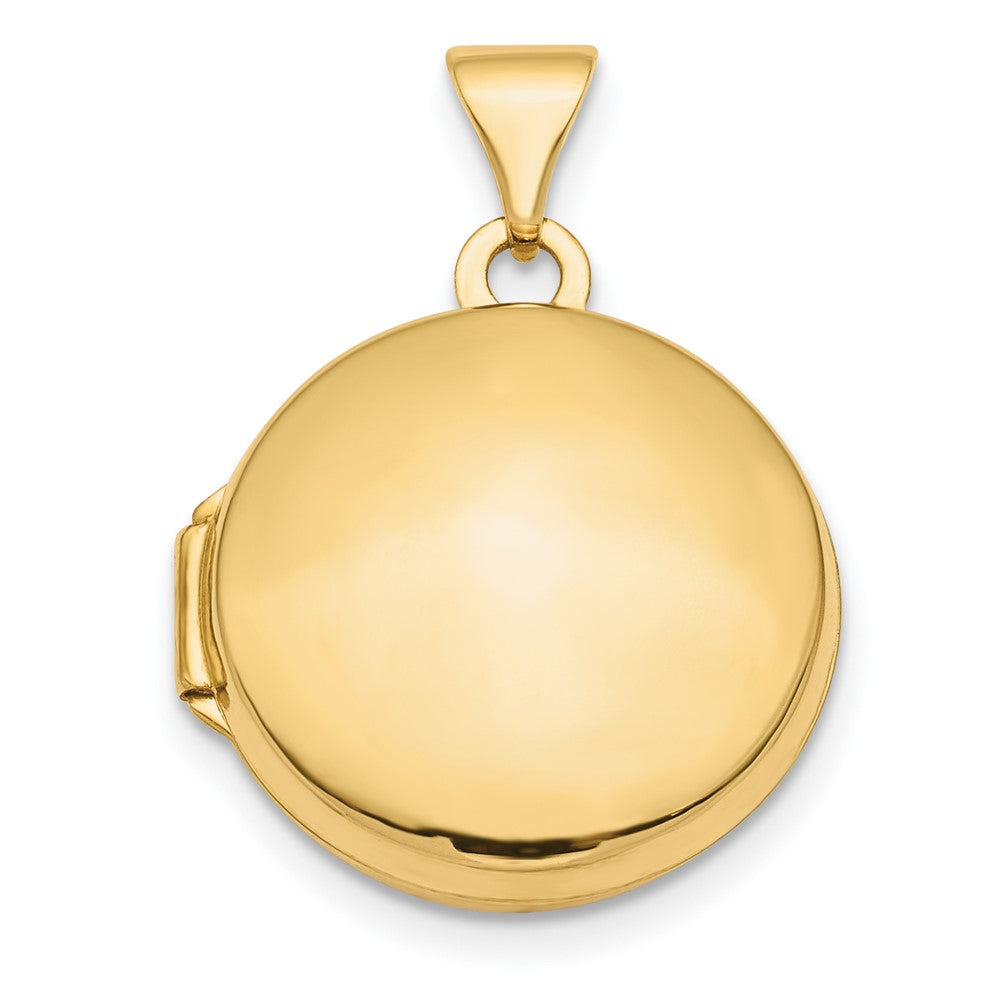 10K Gelbgold Poliert Gewölbt 16mm Rund Medaillon