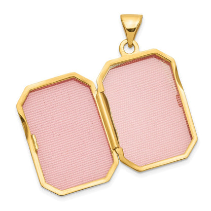 10K Gelbgold Fantasie Rechteck Medaillon