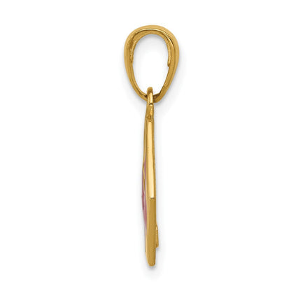 10K Gelbgold 10K Emailliert Medizinisch Disk Anhänger