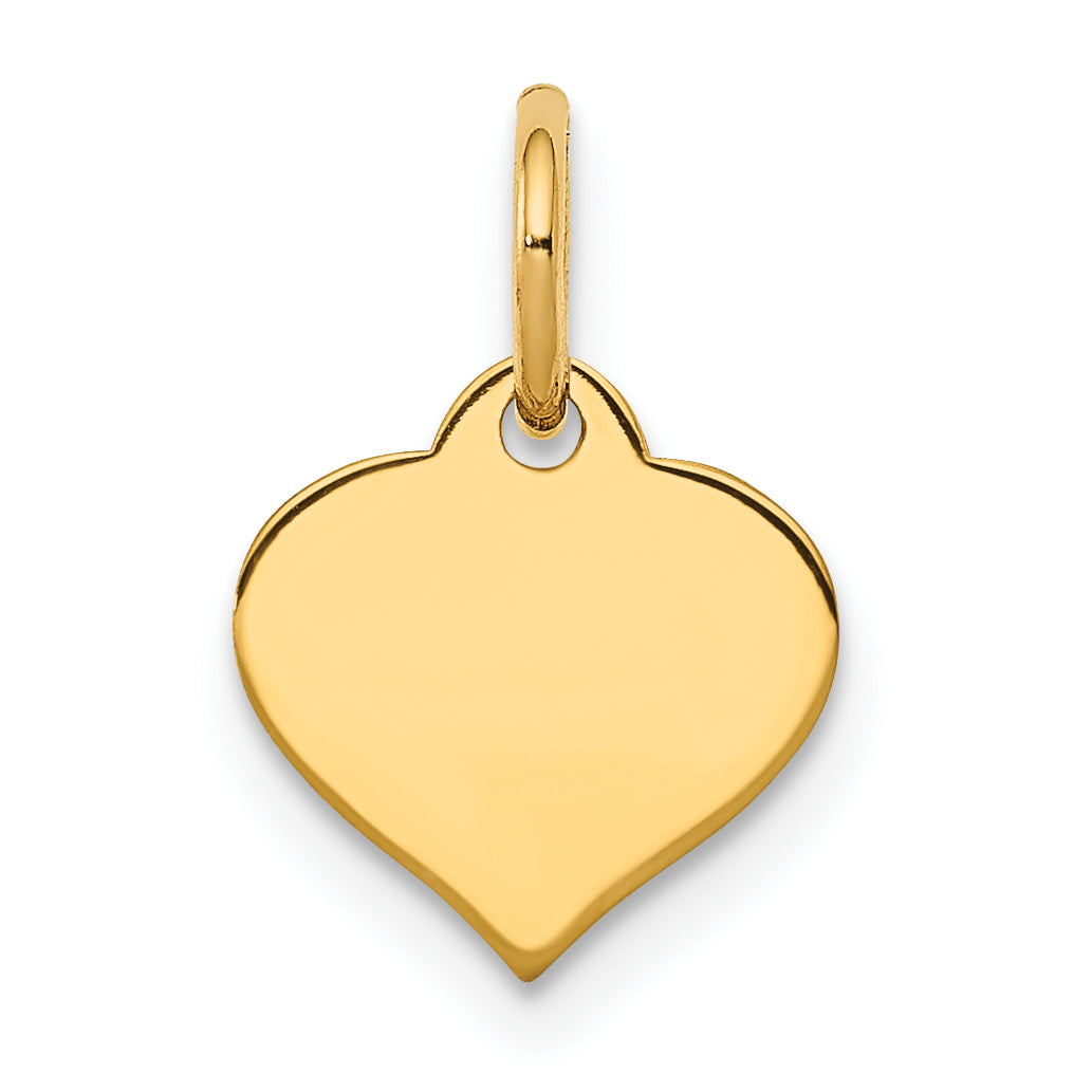10K Gelbgold 10K.013 Stärke Herz Plättchen Charm