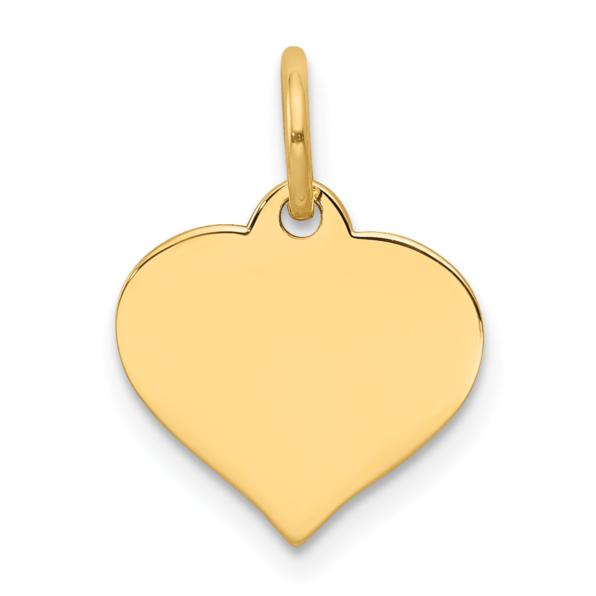 10K Gelbgold 10K.013 Stärke Herz Plättchen Charm