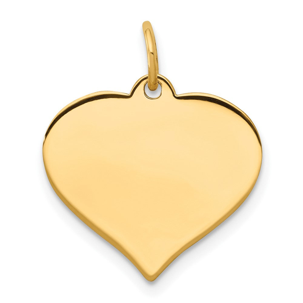 10K Gelbgold 10K.013 Stärke Herz Plättchen Charm