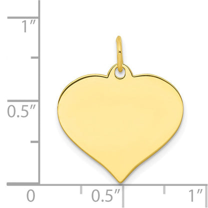 10K Gelbgold 10K.013 Stärke Herz Plättchen Charm