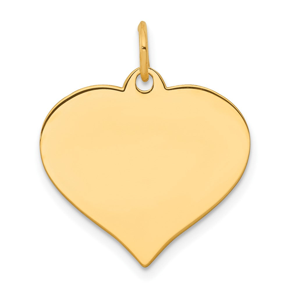 10K Gelbgold 10K.013 Stärke Herz Plättchen Charm